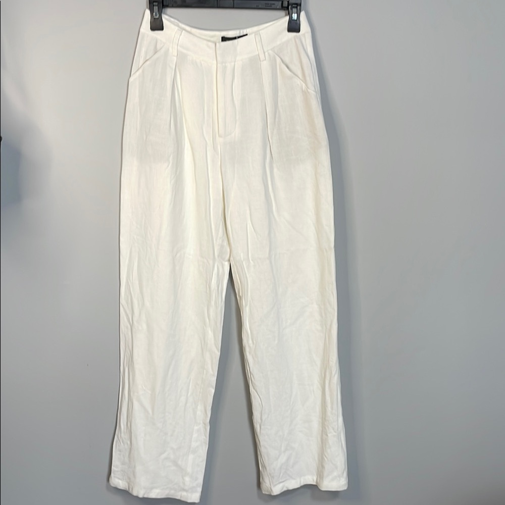 White Fox Icing On The Cake High-Waisted Trousers Size XS NEW